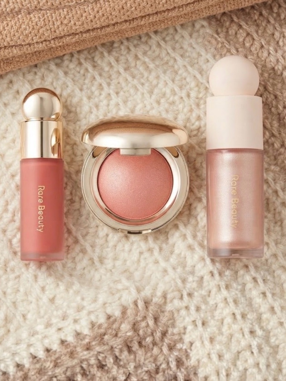 Bundle: Rare Beauty Soft Pinch Liquid Blush, Positive Light Highlighters.